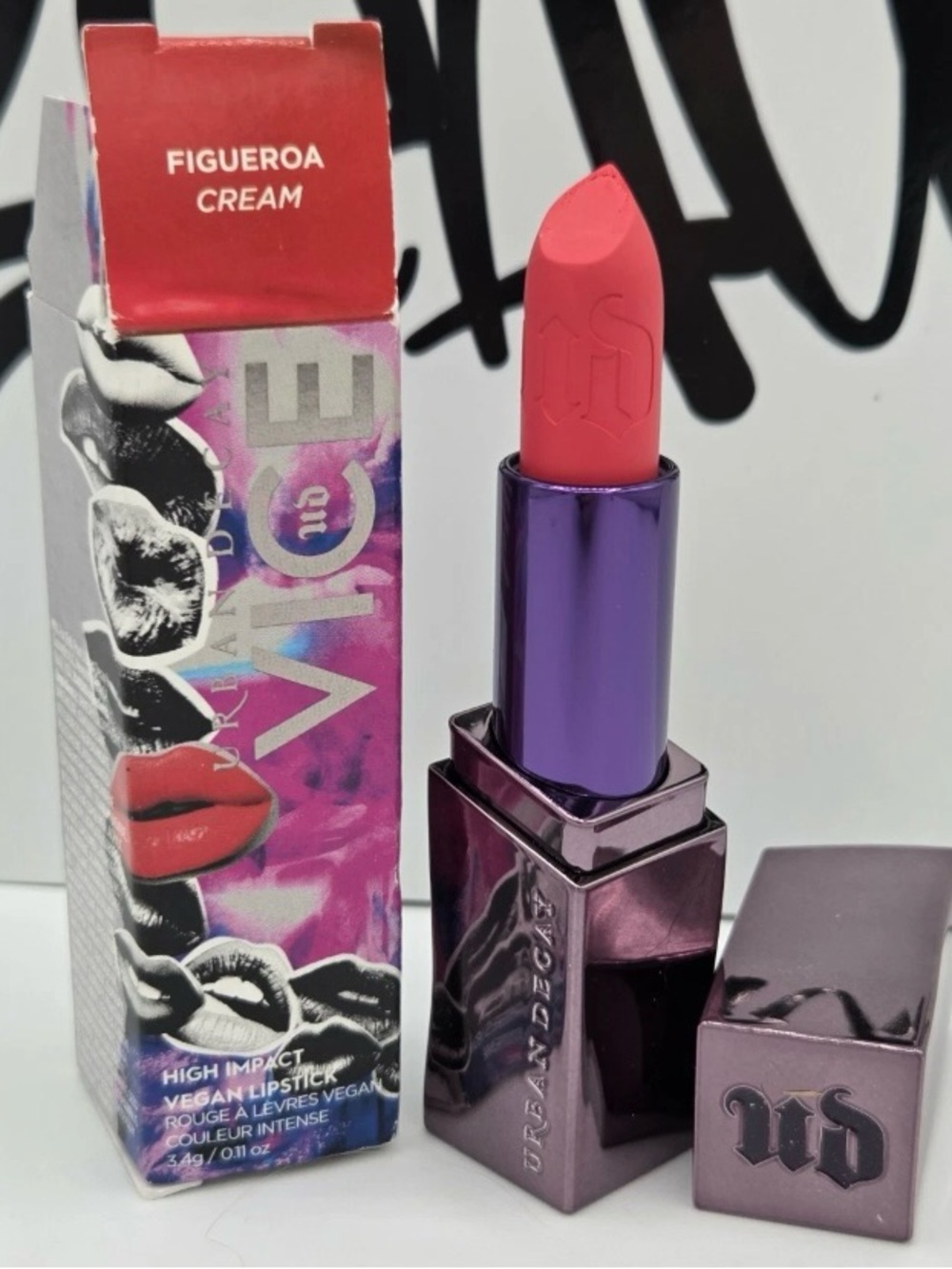 Sealed Urban Decay Vice High Impact Vegan Lipstick .11 oz / 3.4 g Figueroa Cream